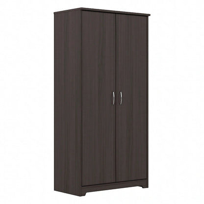 Armoire de rangement haute à 2 portes et étagères réglables – 8 couleurs, style transitionnel