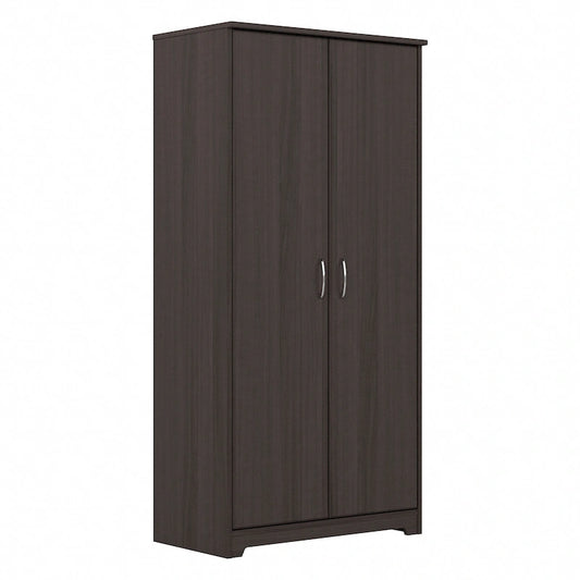 Armoire de rangement haute à 2 portes et étagères réglables – 8 couleurs, style transitionnel