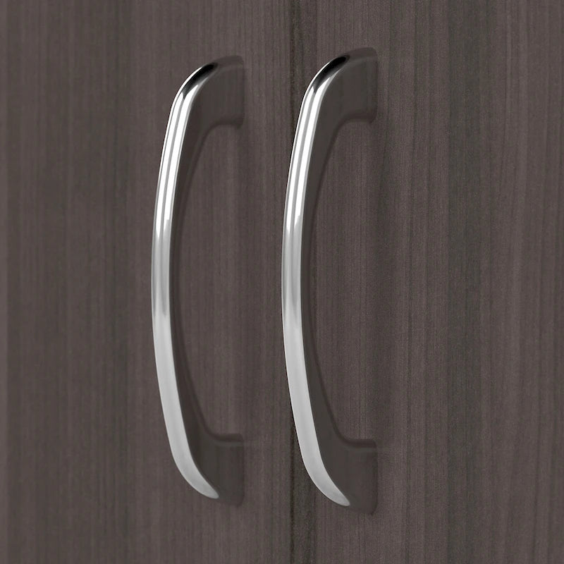 Armoire de rangement haute à 2 portes et étagères réglables – 8 couleurs, style transitionnel