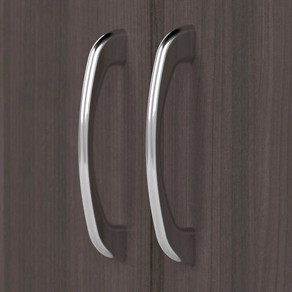 Armoire de rangement haute à 2 portes et étagères réglables – 8 couleurs, style transitionnel