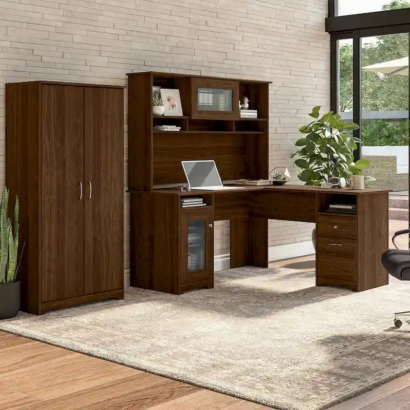 Armoire de rangement haute à 2 portes et étagères réglables – 8 couleurs, style transitionnel