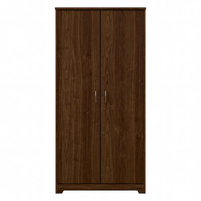 Armoire de rangement haute à 2 portes et étagères réglables – 8 couleurs, style transitionnel