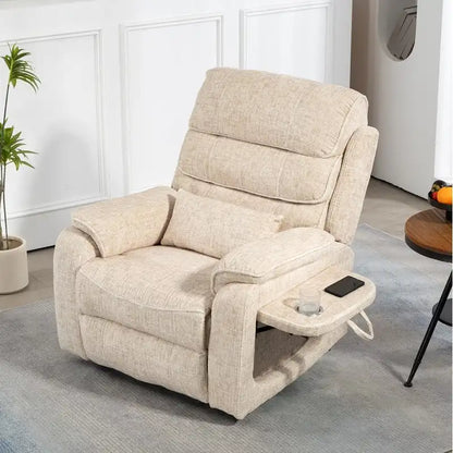 Deluxe Version Dual Motors Power Lift Recliner,Lay Flat 74.8   Length,100% Polyester,Message/Heat,Eazy Assemble