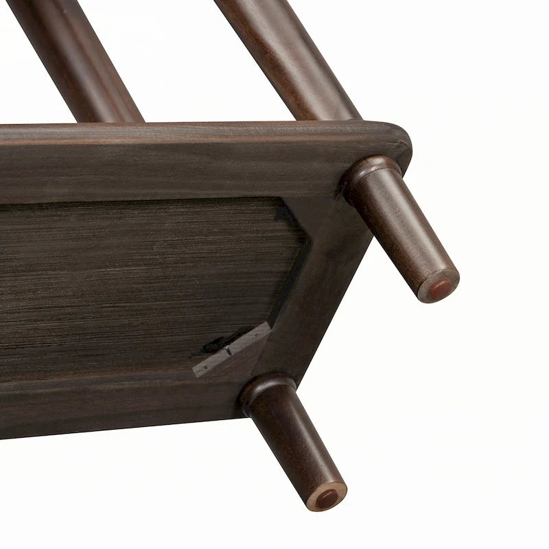 Console d'entrée 4 tiroirs – Espresso, placage pin rustique