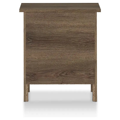 Table de chevet rustique en noyer vieilli – 2 tiroirs / 3 tiroirs, style ferme