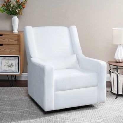 Fauteuil inclinable, pivotant et basculant électrique – Gris / Blanc / Crème, Un siège