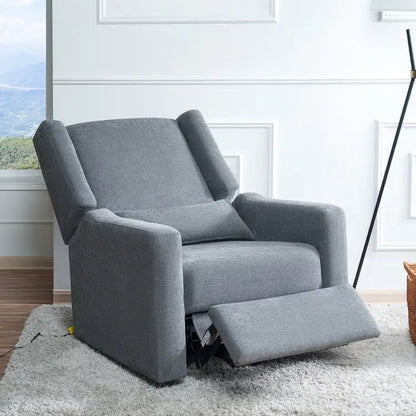 Fauteuil inclinable, pivotant et basculant électrique – Gris / Blanc / Crème, Un siège