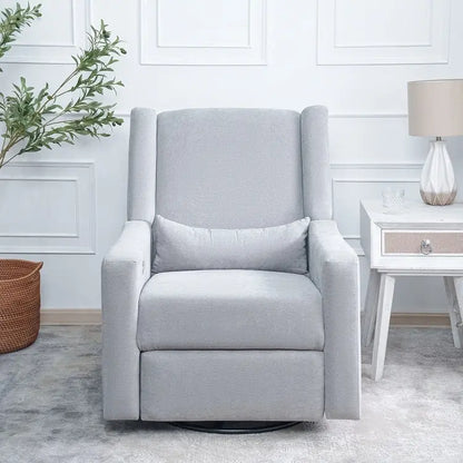 Fauteuil inclinable, pivotant et basculant électrique – Gris / Blanc / Crème, Un siège