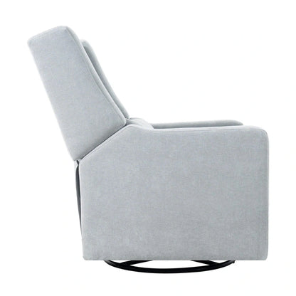 Fauteuil inclinable, pivotant et basculant électrique – Gris / Blanc / Crème, Un siège