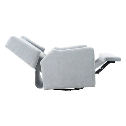 Fauteuil inclinable, pivotant et basculant électrique – Gris / Blanc / Crème, Un siège