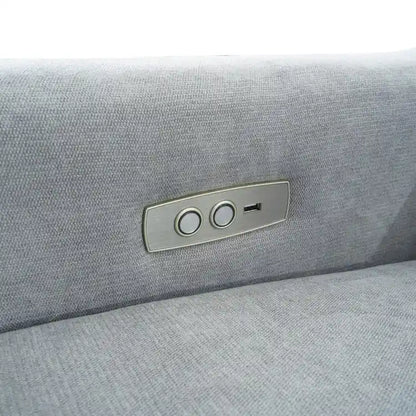 Fauteuil inclinable, pivotant et basculant électrique – Gris / Blanc / Crème, Un siège