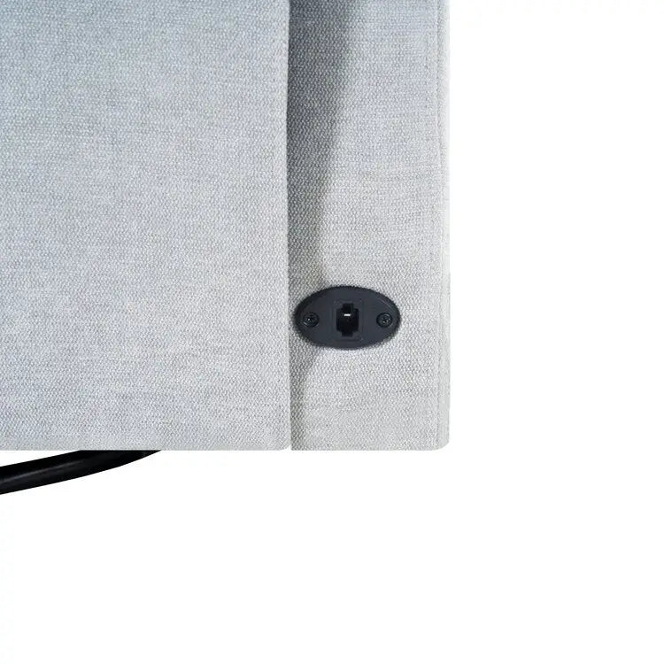 Fauteuil inclinable, pivotant et basculant électrique – Gris / Blanc / Crème, Un siège