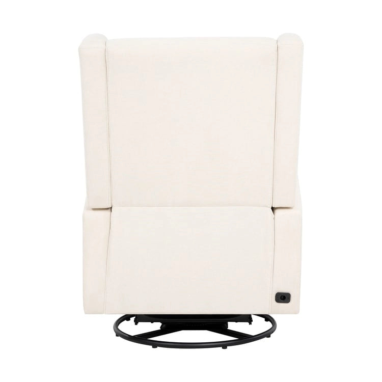 Fauteuil inclinable, pivotant et basculant électrique – Gris / Blanc / Crème, Un siège