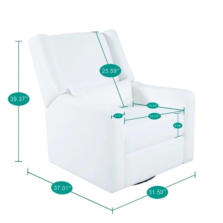 Fauteuil inclinable, pivotant et basculant électrique – Gris / Blanc / Crème, Un siège