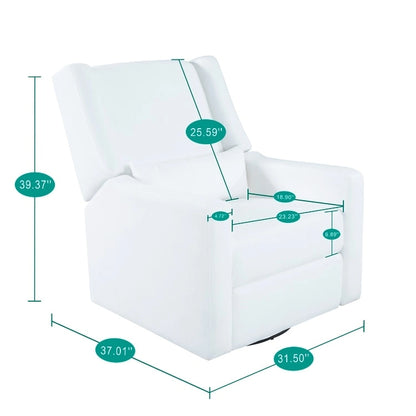 Fauteuil inclinable, pivotant et basculant électrique – Gris / Blanc / Crème, Un siège