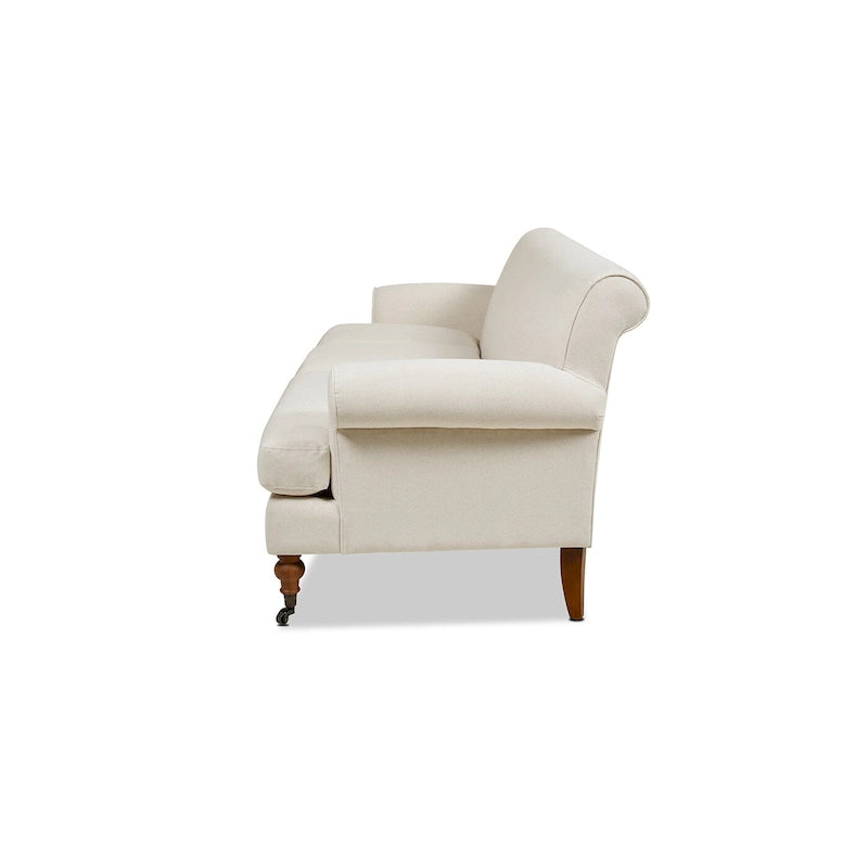 Canapé 3 places 88 po – Gris argenté / Bleu marine / Vert olive / Beige, accoudoirs arrondis