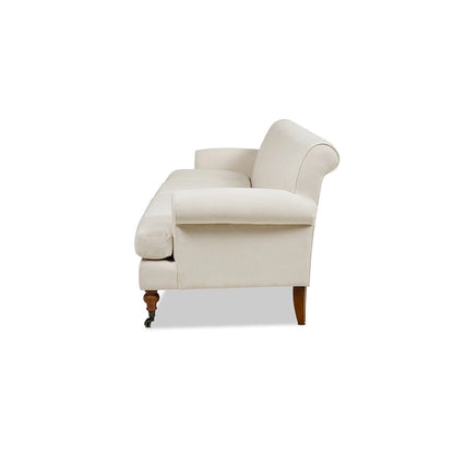 Canapé 3 places 88 po – Gris argenté / Bleu marine / Vert olive / Beige, accoudoirs arrondis