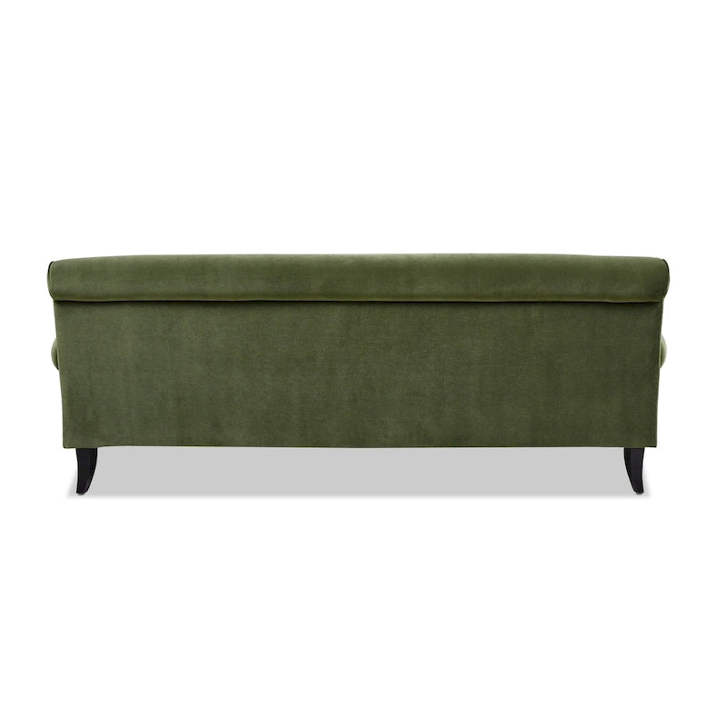 Canapé 3 places 88 po – Gris argenté / Bleu marine / Vert olive / Beige, accoudoirs arrondis