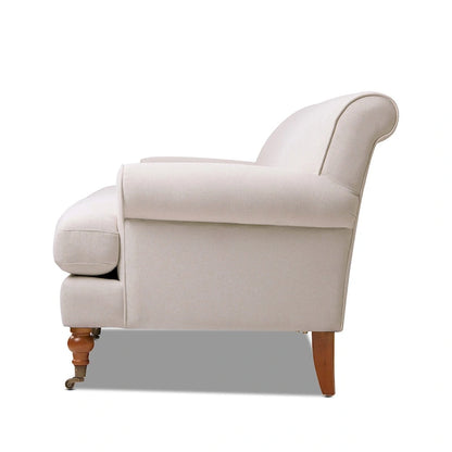Canapé 3 places 88 po – Gris argenté / Bleu marine / Vert olive / Beige, accoudoirs arrondis