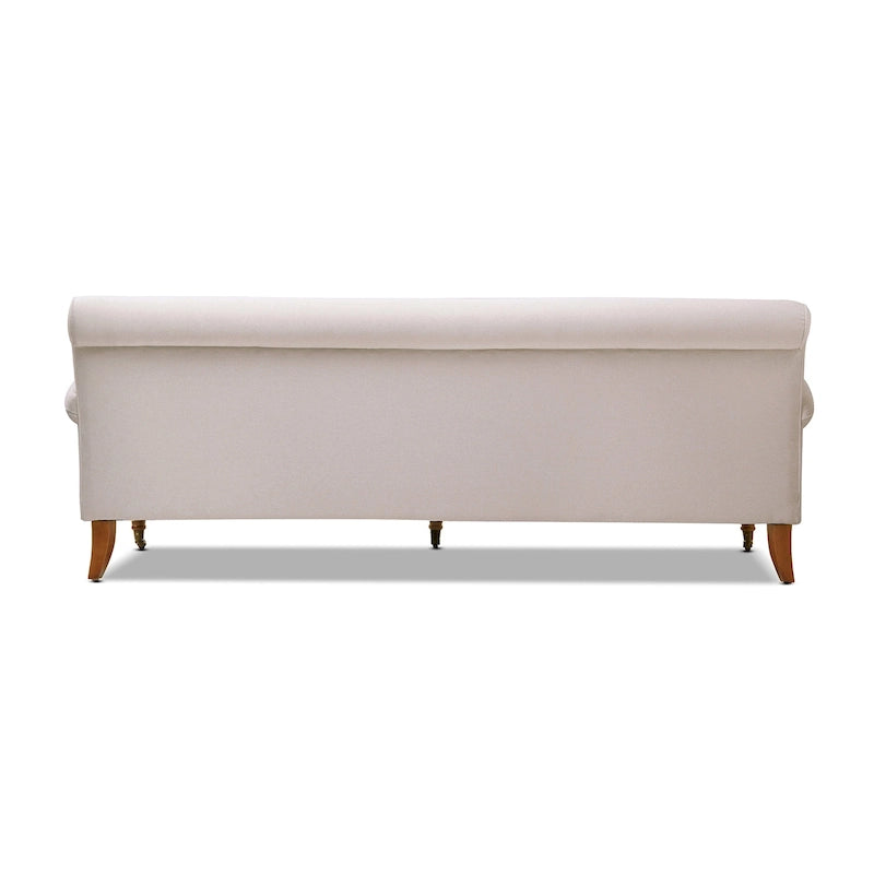 Canapé 3 places 88 po – Gris argenté / Bleu marine / Vert olive / Beige, accoudoirs arrondis