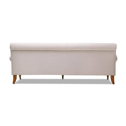 Canapé 3 places 88 po – Gris argenté / Bleu marine / Vert olive / Beige, accoudoirs arrondis