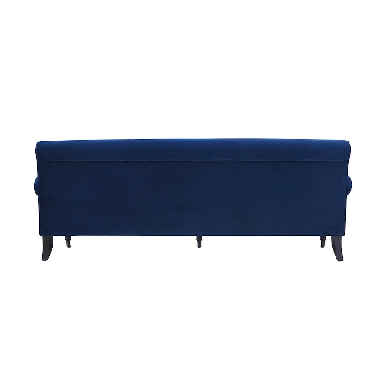 Canapé 3 places 88 po – Gris argenté / Bleu marine / Vert olive / Beige, accoudoirs arrondis