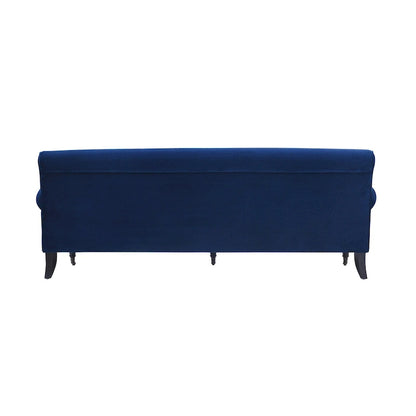 Canapé 3 places 88 po – Gris argenté / Bleu marine / Vert olive / Beige, accoudoirs arrondis