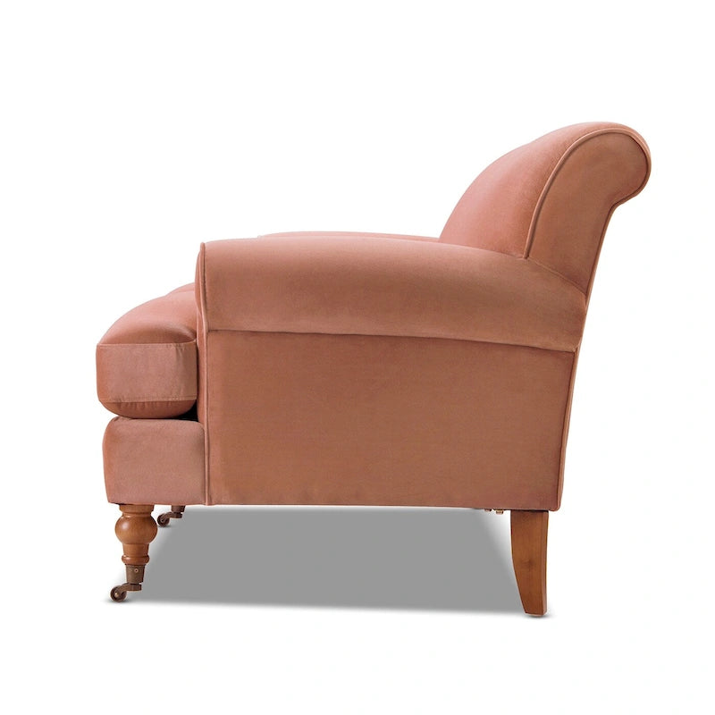 Canapé 3 places 88 po – Gris argenté / Bleu marine / Vert olive / Beige, accoudoirs arrondis
