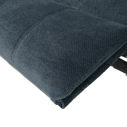 Fauteuil inclinable planeur en polyester avec dossier cascade – Marron / Bleu fumée, Une place