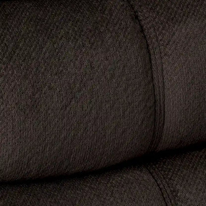 Fauteuil inclinable planeur en polyester avec dossier cascade – Marron / Bleu fumée, Une place