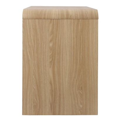 Table d'appoint minimaliste 1 tiroir – Chêne européen, profil bas arqué