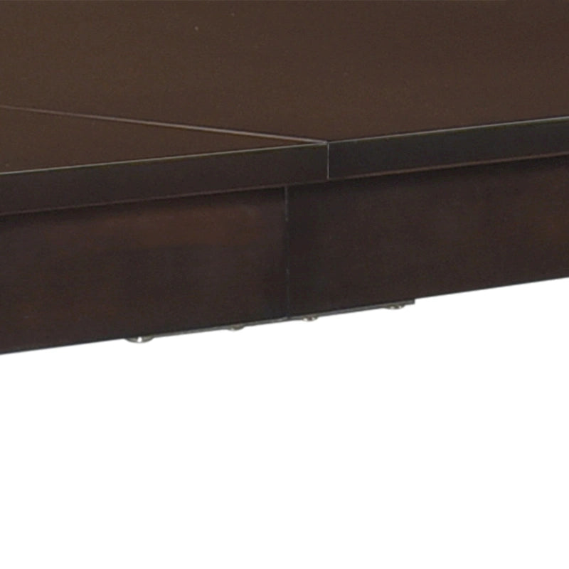 Table de salle à manger rectangulaire avec plateau en MDF plaqué bois – Gris antique / HK Wengé, 6 personnes