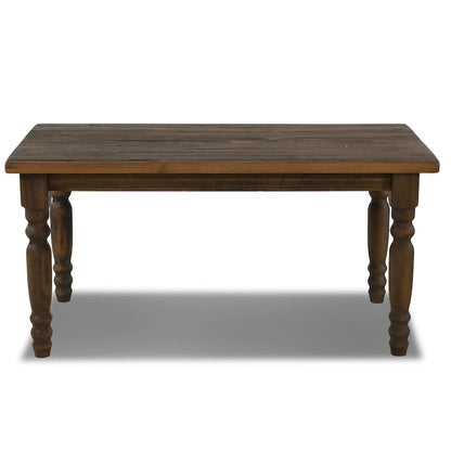 Table de salle à manger de ferme en pin massif de 63 po – Bois flotté / Bois de grange / Gris rustique / Blanc cassé rustique / Noyer rustique, 6 personnes