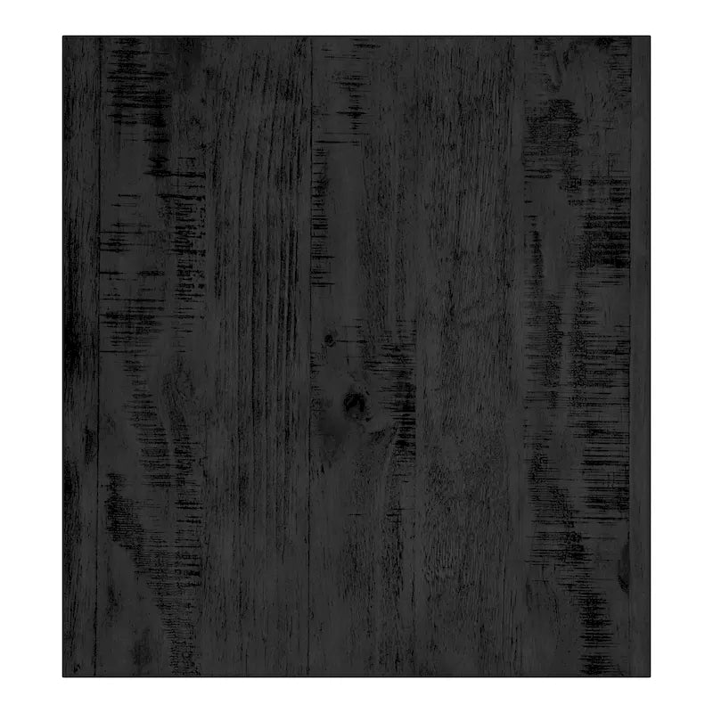 Table d'appoint rustique à piètement en X avec étagère – Chêne / Marron / Gris / Noir, piètement en métal