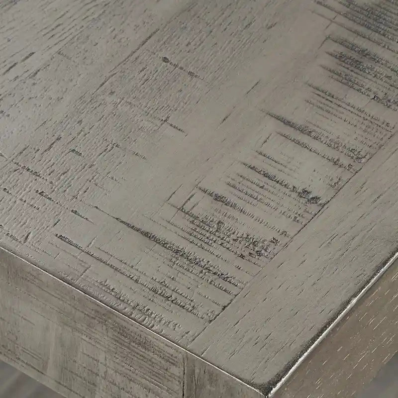 Table d'appoint rustique à piètement en X avec étagère – Chêne / Marron / Gris / Noir, piètement en métal