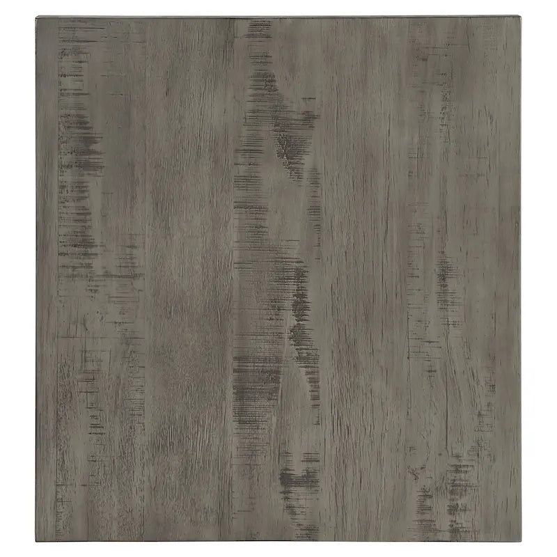 Table d'appoint rustique à piètement en X avec étagère – Chêne / Marron / Gris / Noir, piètement en métal