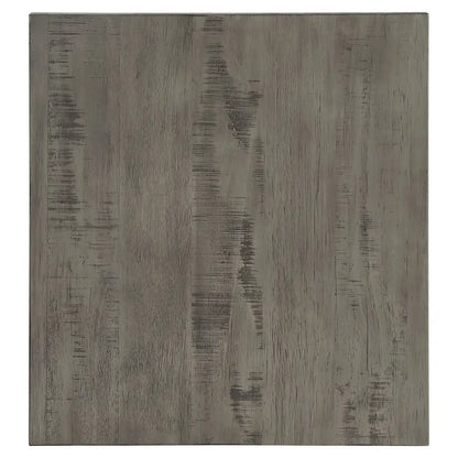 Table d'appoint rustique à piètement en X avec étagère – Chêne / Marron / Gris / Noir, piètement en métal