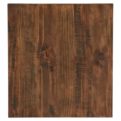 Table d'appoint rustique à piètement en X avec étagère – Chêne / Marron / Gris / Noir, piètement en métal