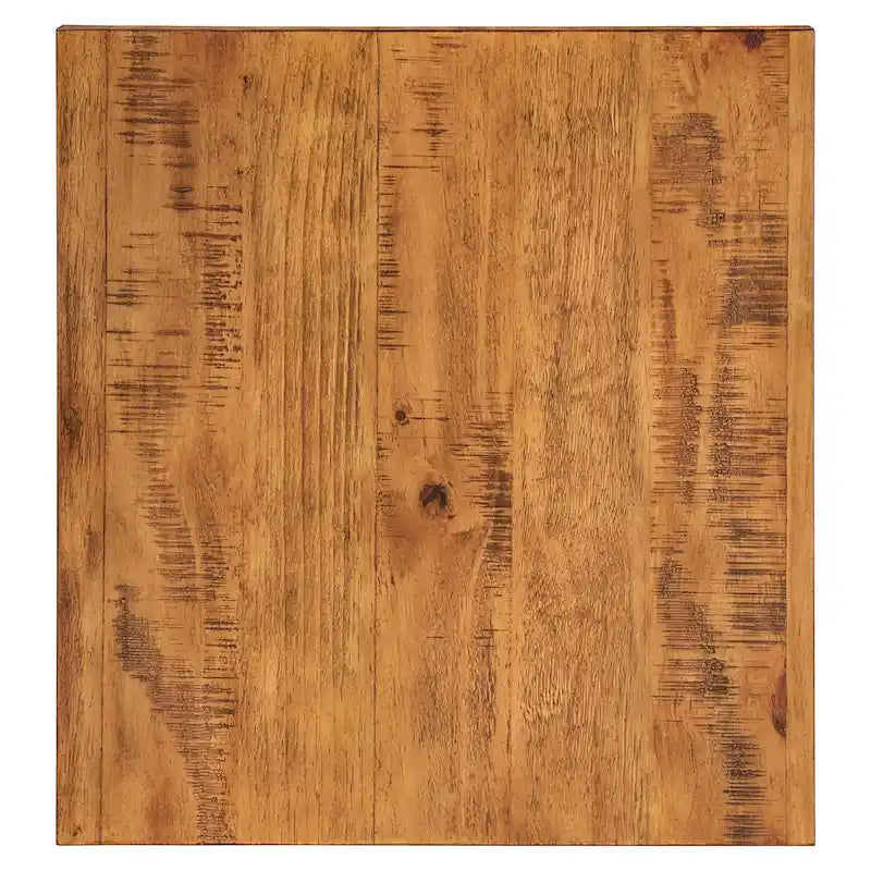 Table d'appoint rustique à piètement en X avec étagère – Chêne / Marron / Gris / Noir, piètement en métal