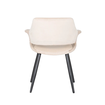 Chaise de salle à manger mi-siècle en velours avec cadre en acier – Vert / Rose / Champagne / Gris foncé, unitaire