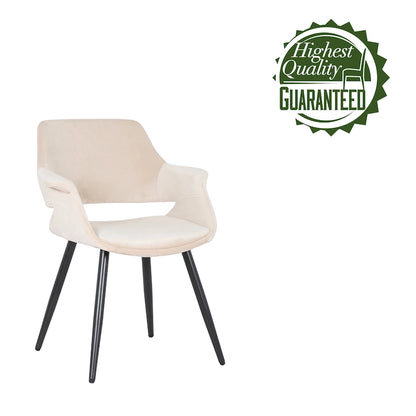 Chaise de salle à manger mi-siècle en velours avec cadre en acier – Vert / Rose / Champagne / Gris foncé, unitaire