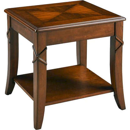 Table en bois avec empiècements color-block – Brun cerise, Table d'appoint / Table basse