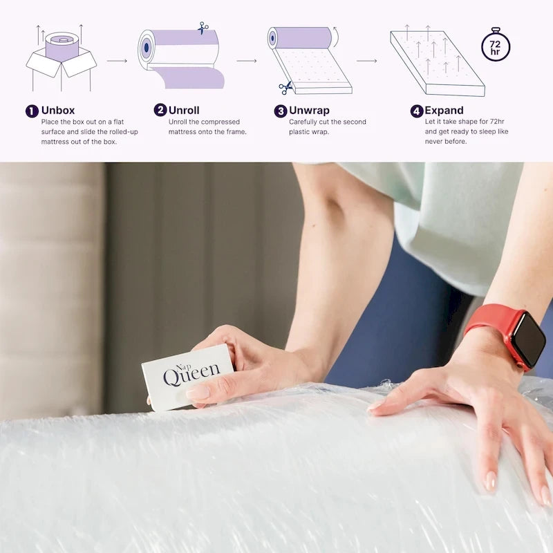 Matelas en mousse à mémoire de forme au gel 12 po – Lit simple / Lit simple XL / Grand lit double / Très grand lit / Très très grand lit, certifié CertiPUR-US