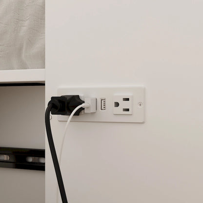 Meuble-lit escamotable Murphy avec 2 tiroirs – Blanc, se convertit en lit double, 2 tailles