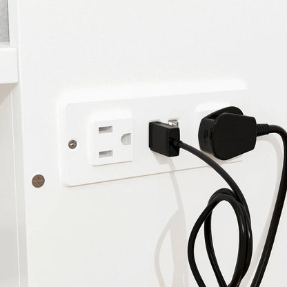 Meuble-lit escamotable Murphy avec 2 tiroirs – Blanc, se convertit en lit double, 2 tailles