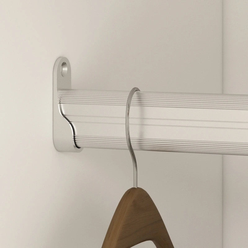 Armoire penderie avec 4 tiroirs et tringle – Blanc, 2 options de hauteur