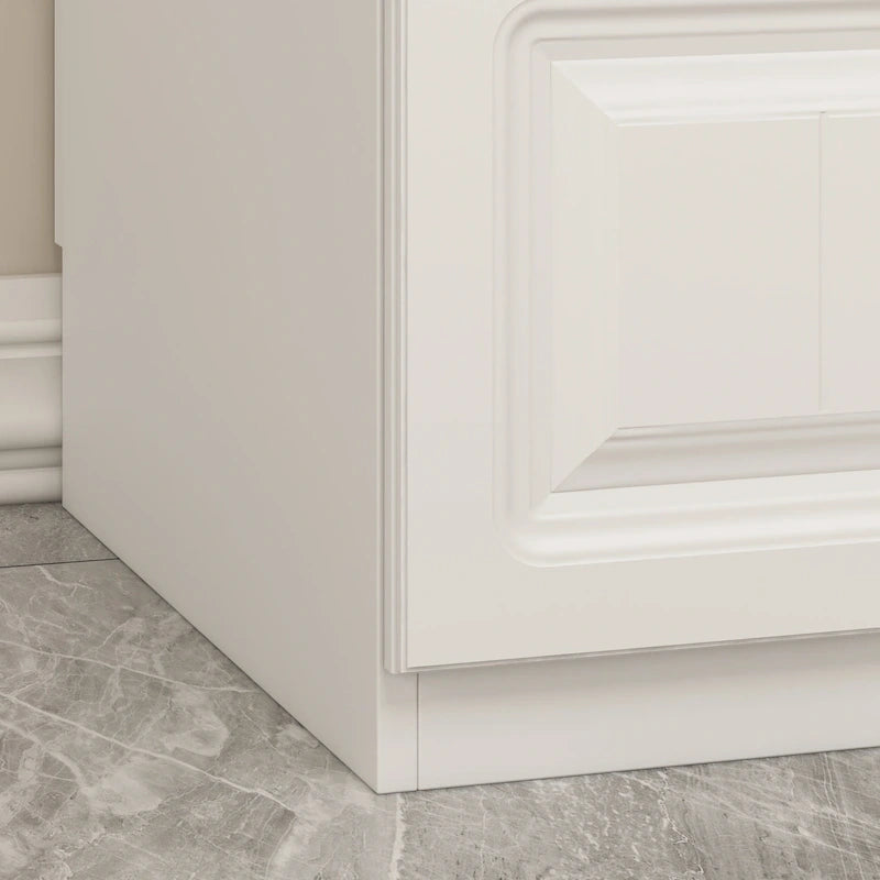Armoire penderie avec 4 tiroirs et tringle – Blanc, 2 options de hauteur