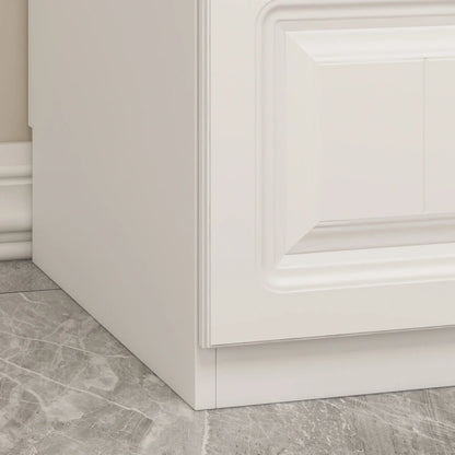 Armoire penderie avec 4 tiroirs et tringle – Blanc, 2 options de hauteur