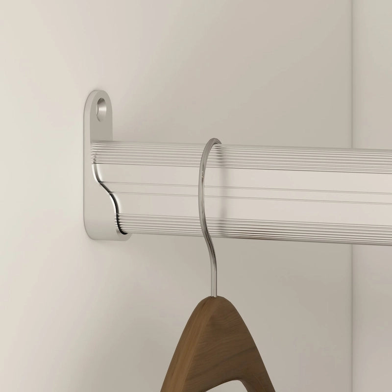 Armoire penderie avec 4 tiroirs et tringle – Blanc, 2 options de hauteur