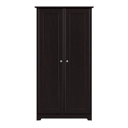 Armoire de rangement haute à 2 portes avec étagères réglables – Chêne expresso / Chêne lin blanc / Gris moderne / Pin recyclé